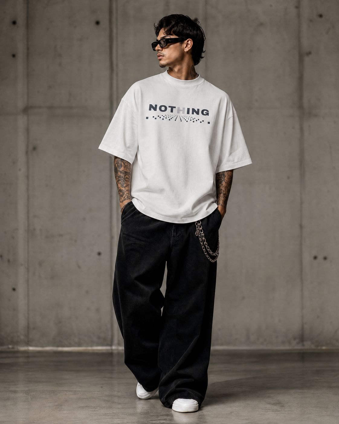 AXIS "NOTHING" Oversized Boxy Tee