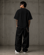 AXIS "NOTHING" Oversized Boxy Tee black