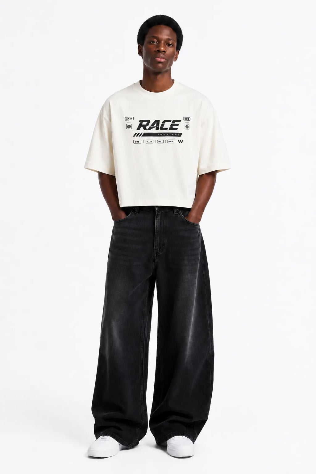 Oversized Out Of This World Graphic White T-Shirt