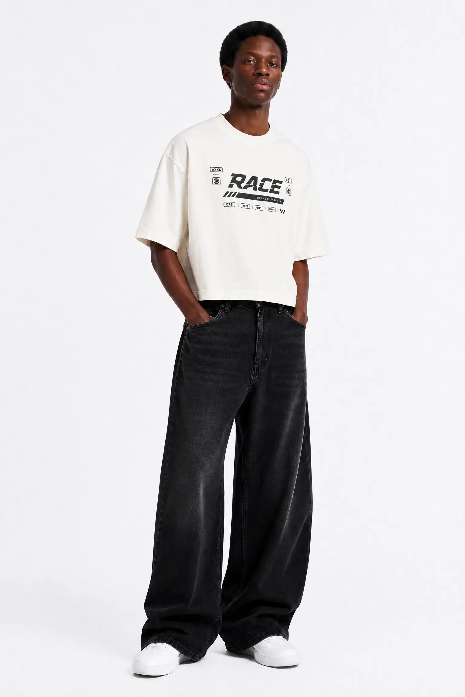 Oversized Out Of This World Graphic White T-Shirt