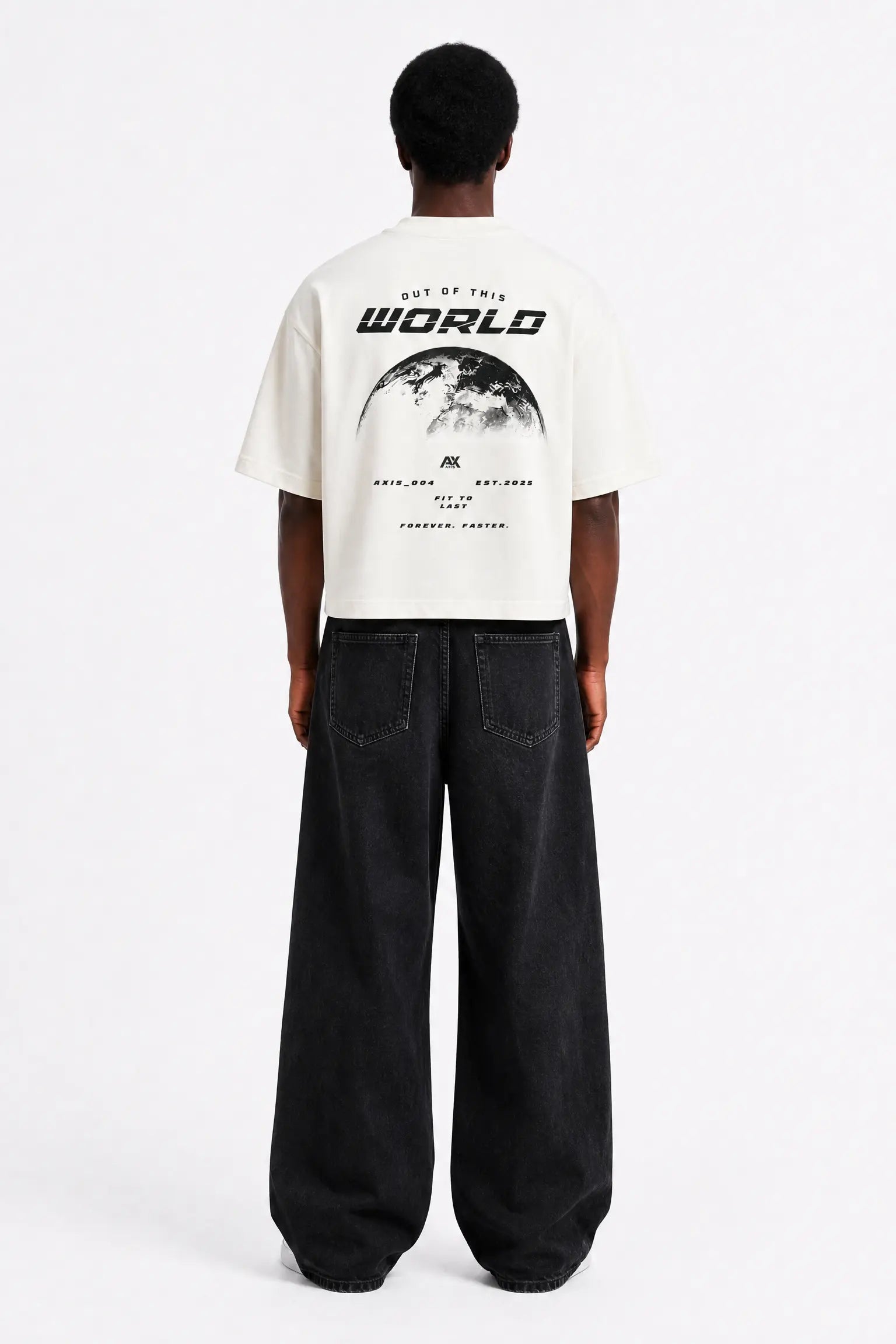 Oversized Out Of This World Graphic White T-Shirt