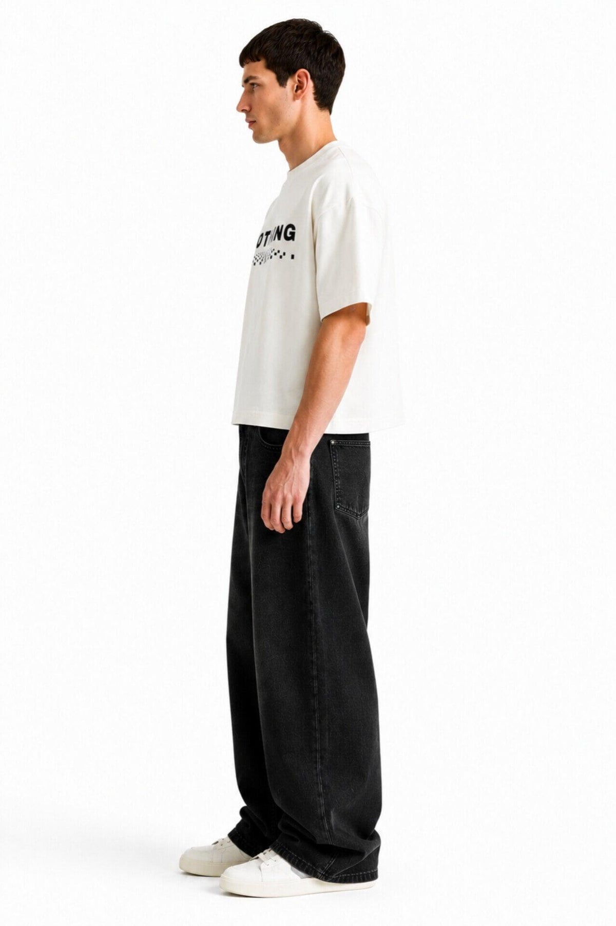 Oversized Heavyweight Boxy Tee With Graphic Print