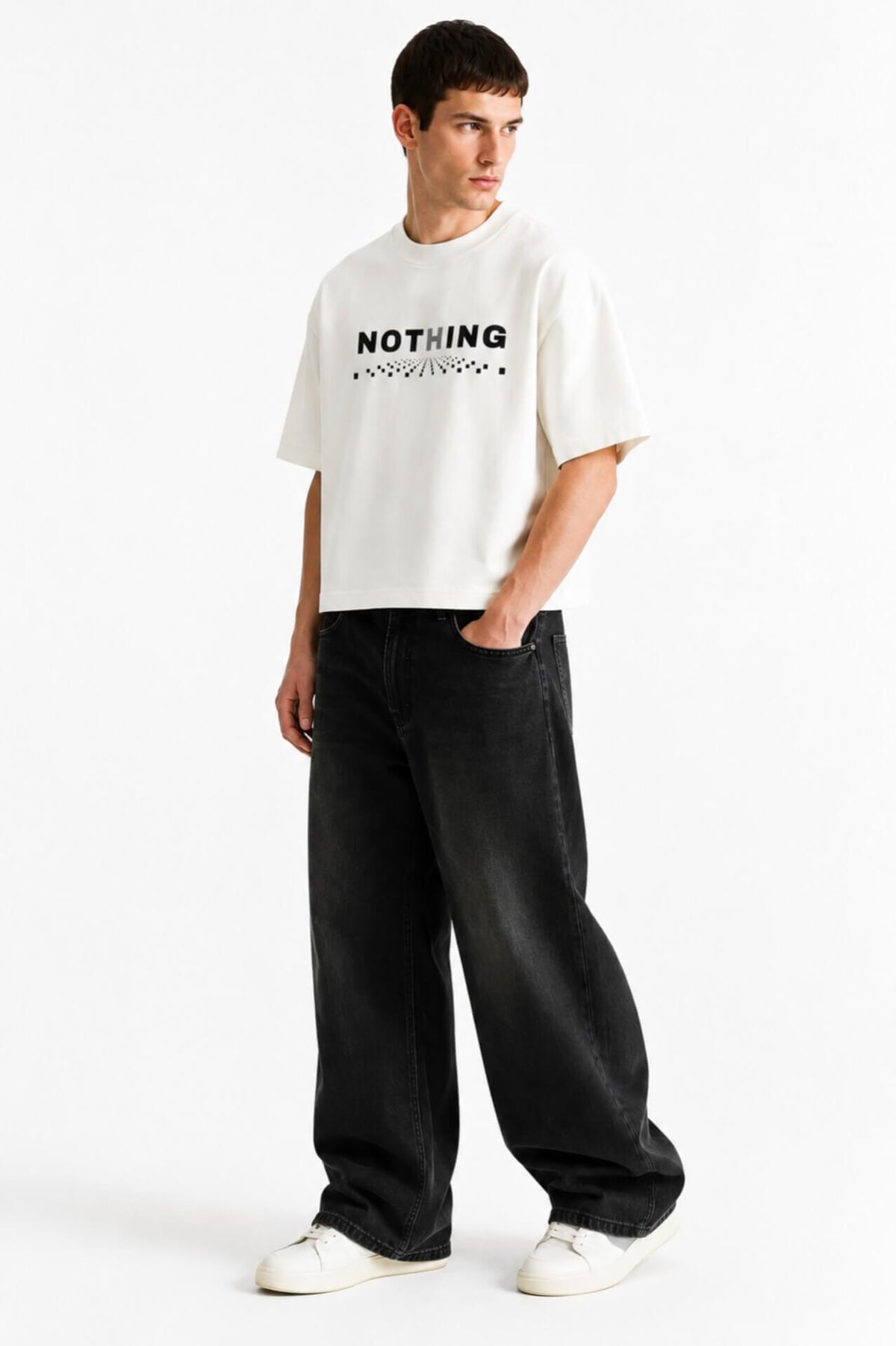 Oversized Heavyweight Boxy Tee With Graphic Print