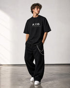 YELLOW ROSE // Oversized Black Tee