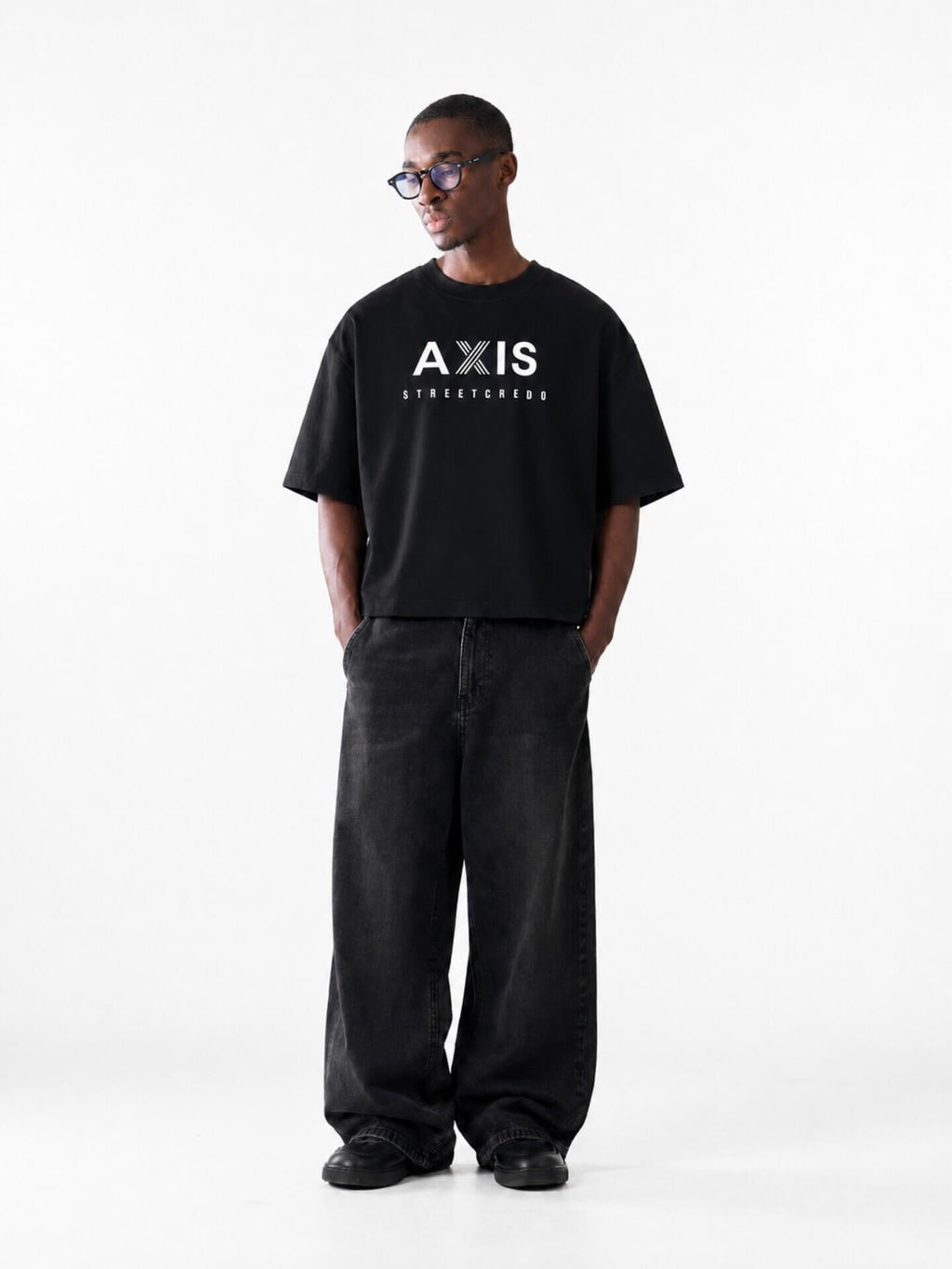 Oversized Washed Black Vintage Rose Graphic Tee