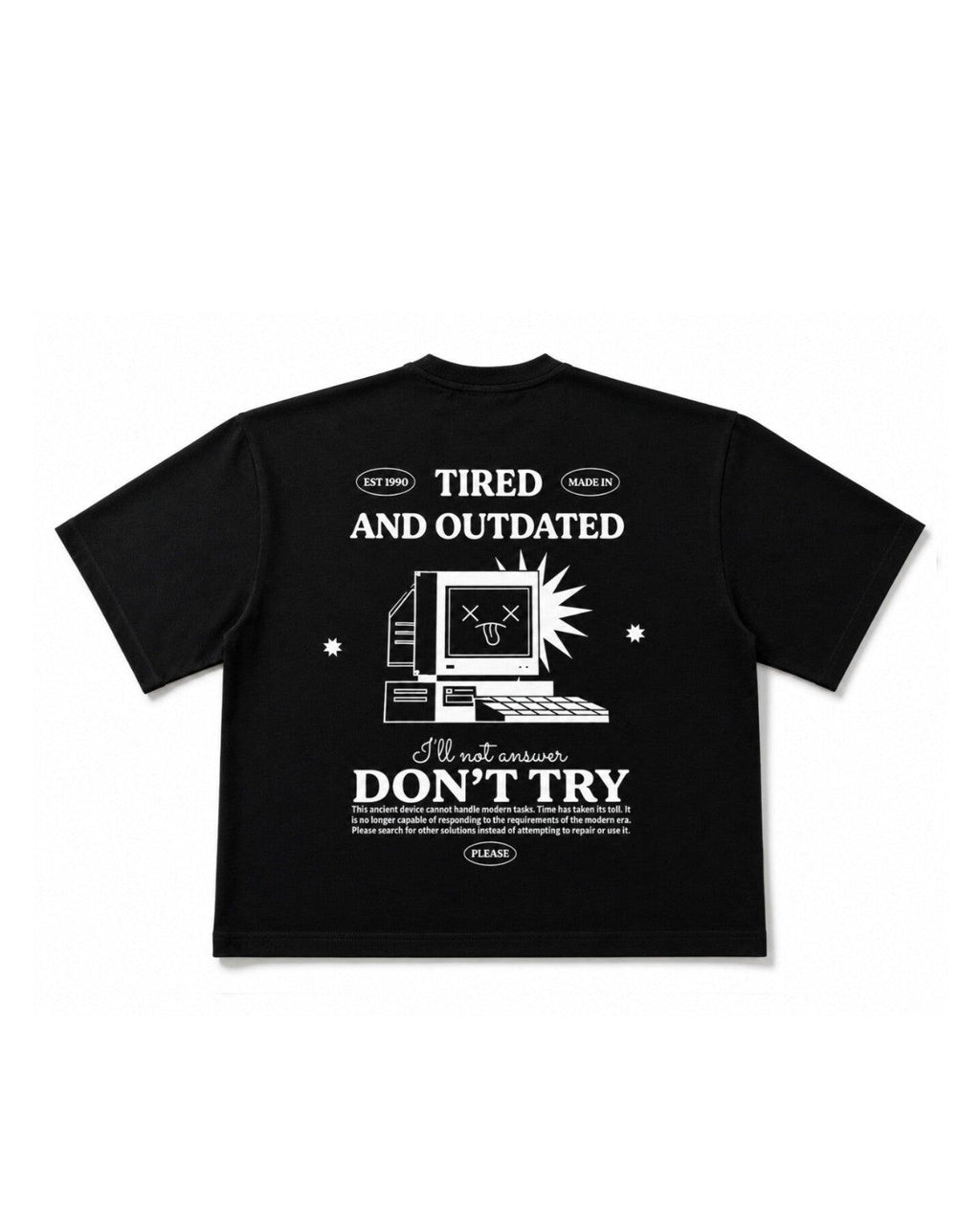 Oversized Heavyweight Streetwear T-Shirt – Cyberpunk Graphic