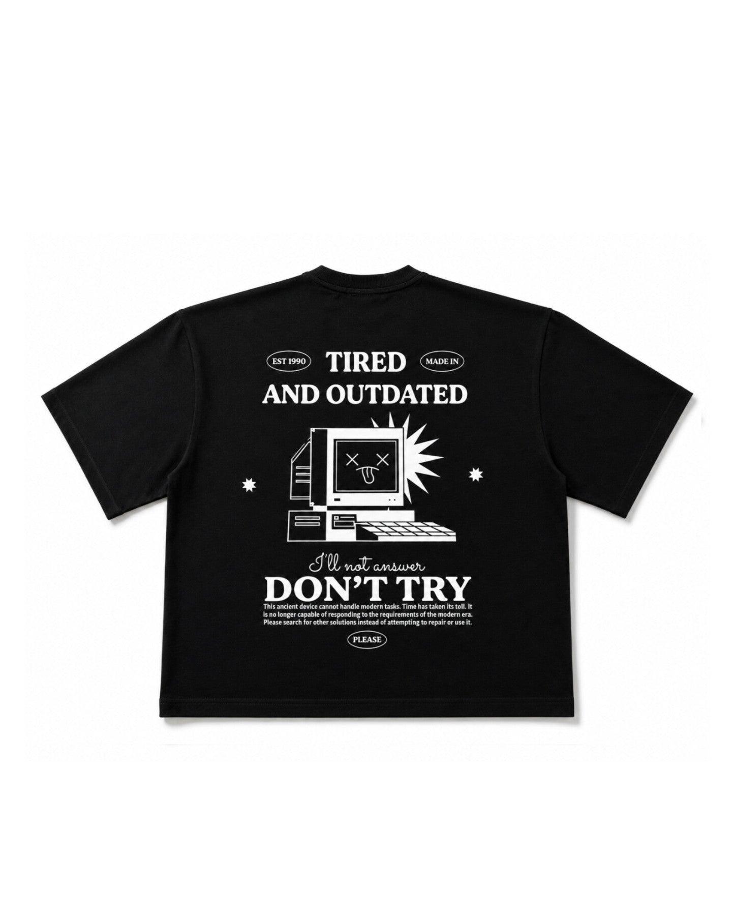 Oversized Heavyweight Streetwear T-Shirt – Cyberpunk Graphic