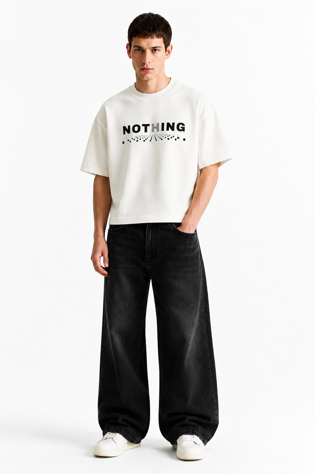 AXIS "NOTHING" Oversized Boxy Tee